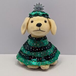 Raising Canes Christmas Tree Dog Plush 2023 Holiday Mascot Yellow Lab 8 Inch